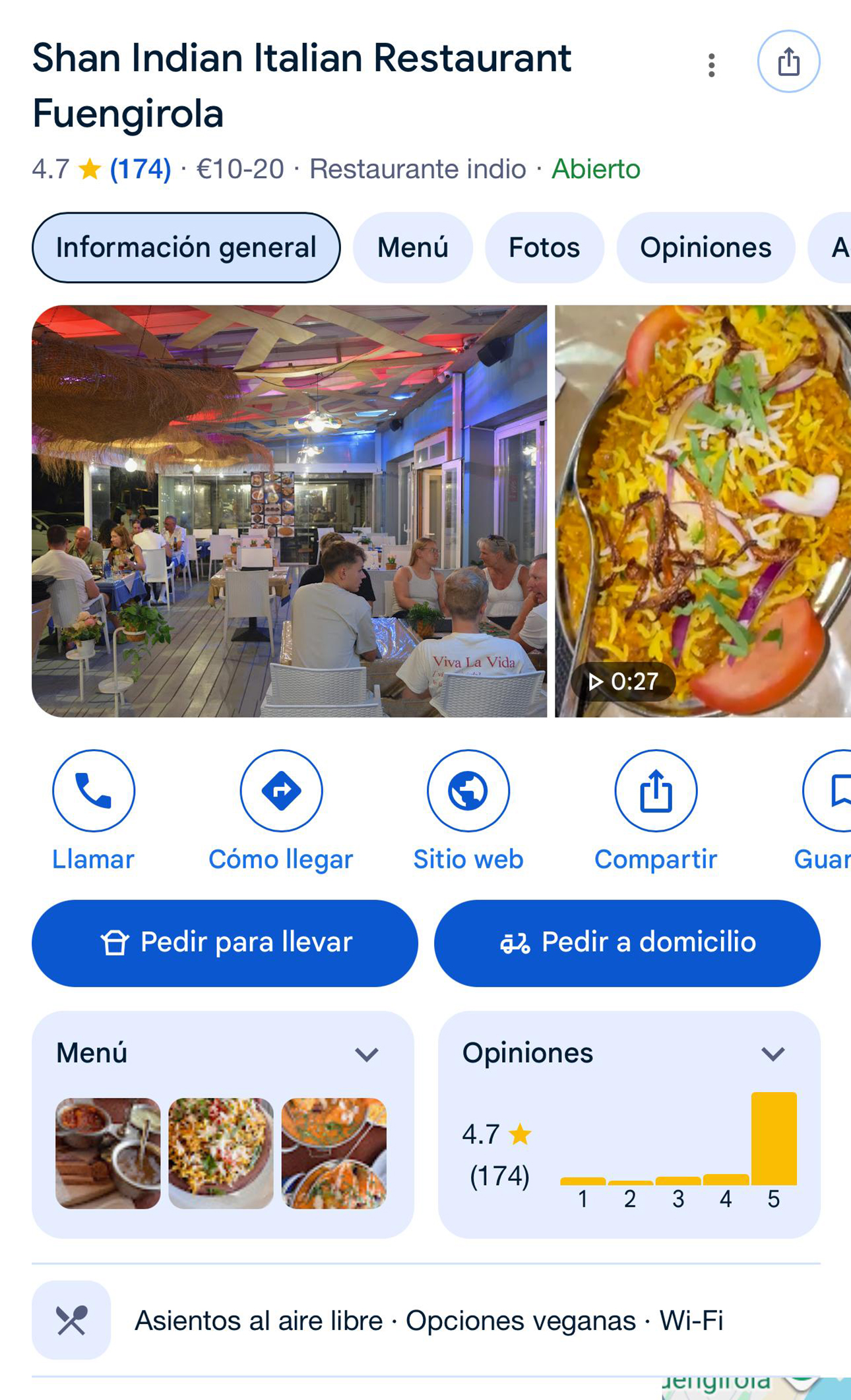 SERP Restaurantes Indios Fuengirola